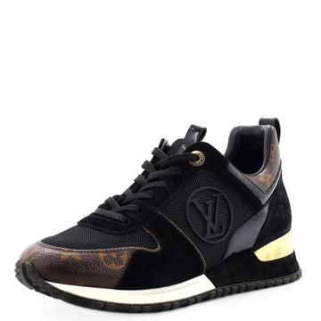 Louis Vuitton Women's Run Away Sneakers Mesh with Monogram Canvas and Suede