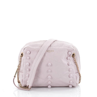 Lanvin Sugar Crossbody Bag Studded Quilted Leather Mini