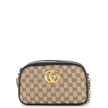 Gucci GG Marmont Shoulder Bag Diagonal Quilted GG Canvas Small