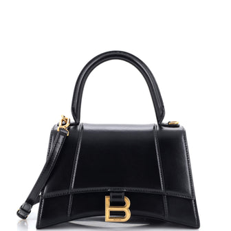 Balenciaga Hourglass Top Handle Bag Leather Small
