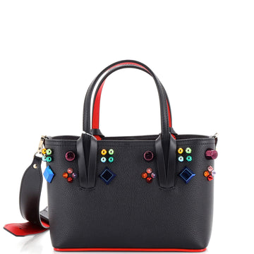Christian Louboutin Cabata East West Tote Embellished Leather Mini