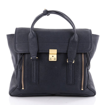 3.1 Phillip Lim Pashli Satchel Leather Large Blue 2311201