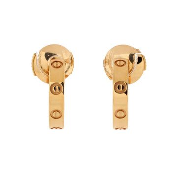 Cartier Love Hoop Earrings 18K Rose Gold Small
