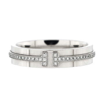 Tiffany & Co. Tiffany T Ring 18K White Gold and Diamonds Narrow