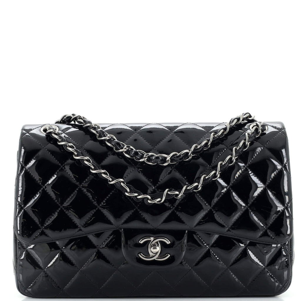 Chanel Patent Jumbo - 29 For Sale on 1stDibs  chanel jumbo patent leather, chanel  jumbo patent leather bag