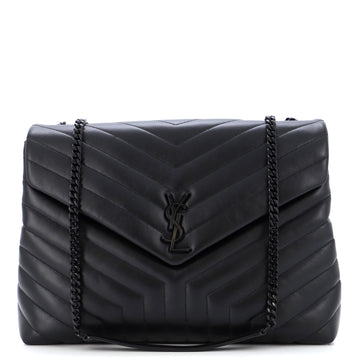 Saint Laurent Loulou Shoulder Bag Matelasse Chevron Leather Large