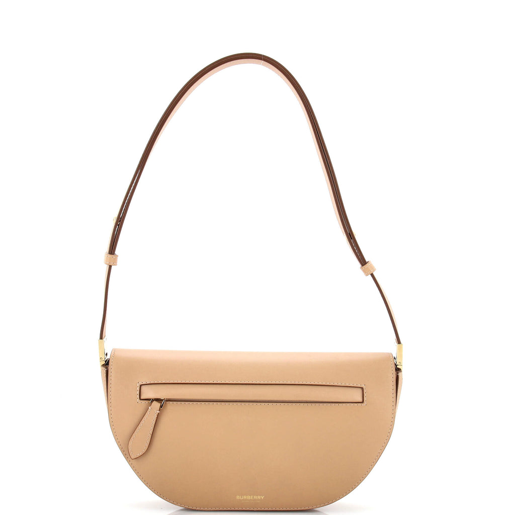Burberry Olympia Zip Shoulder Bag Leather Small Neutral 2311782