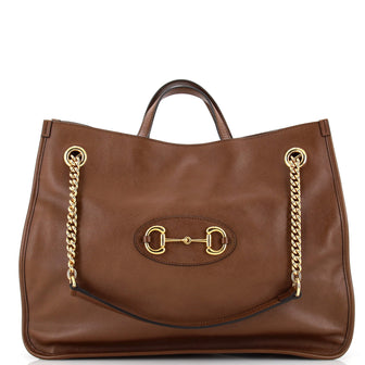 Gucci Horsebit 1955 Chain Tote Leather Large