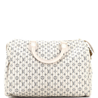 Louis Vuitton Speedy Handbag Mini Lin Croisette 30 Neutral 2311883