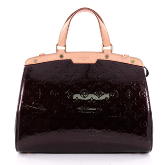 Louis Vuitton Brea Handbag Monogram Vernis GM Red 2312303