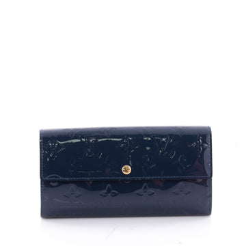 Louis Vuitton Sarah Wallet Monogram Vernis Blue 2312307