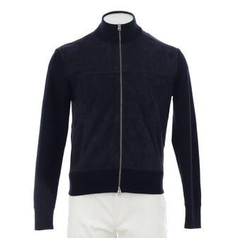 Tom Ford Men's Zip Up Bomber Jacket Suede and Wool