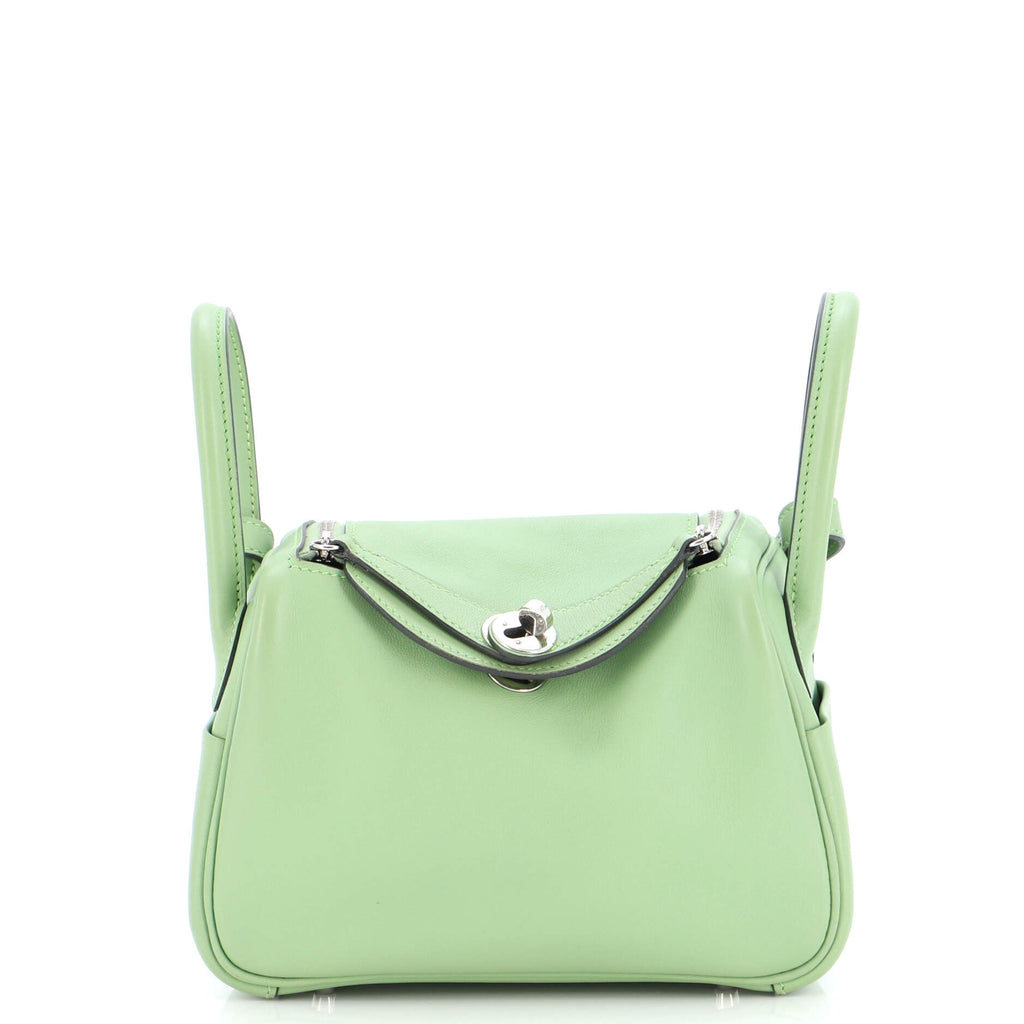 Hermes Green Swift Leather Mini Lindy Shoulder Bag - ShopStyle