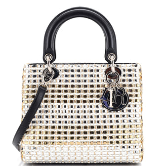 Christian Dior Lady Dior Bag Tweed Medium