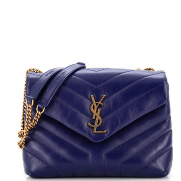 Saint Laurent Loulou Shoulder Bag Matelasse Chevron Leather Small