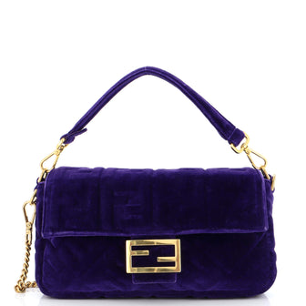 Fendi Baguette NM Bag Embossed Velvet Medium