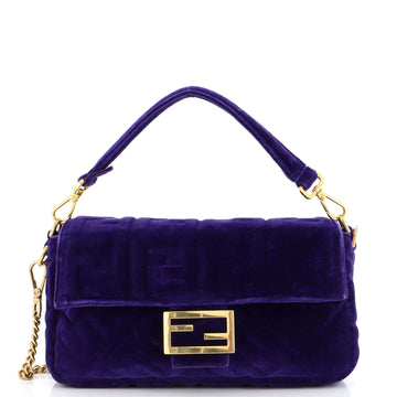 Fendi Baguette NM Bag Embossed Velvet Medium
