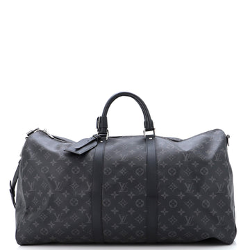 Louis Vuitton Keepall Bandouliere Bag Monogram Eclipse Canvas 55