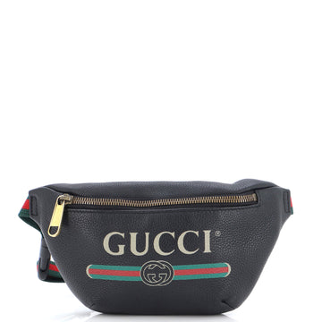Gucci Logo Belt Bag Printed Leather Small