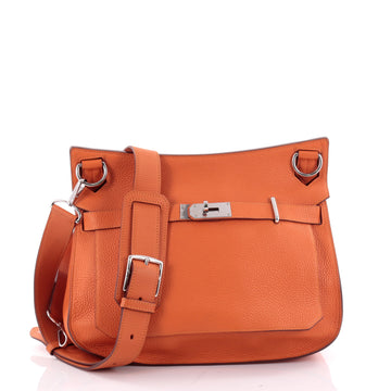 Hermes Eclat Jypsiere Handbag Clemence 34 Orange 2313401