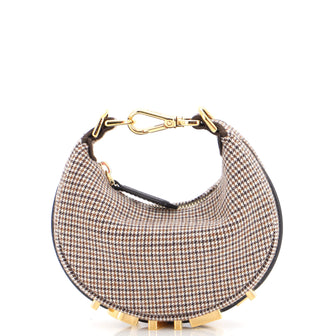Fendi Fendigraphy Bag Houndstooth Wool Nano