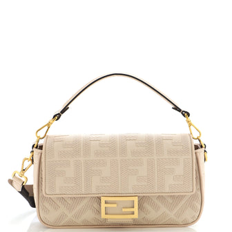 Fendi Baguette NM Bag Zucca Embroidered Canvas Medium