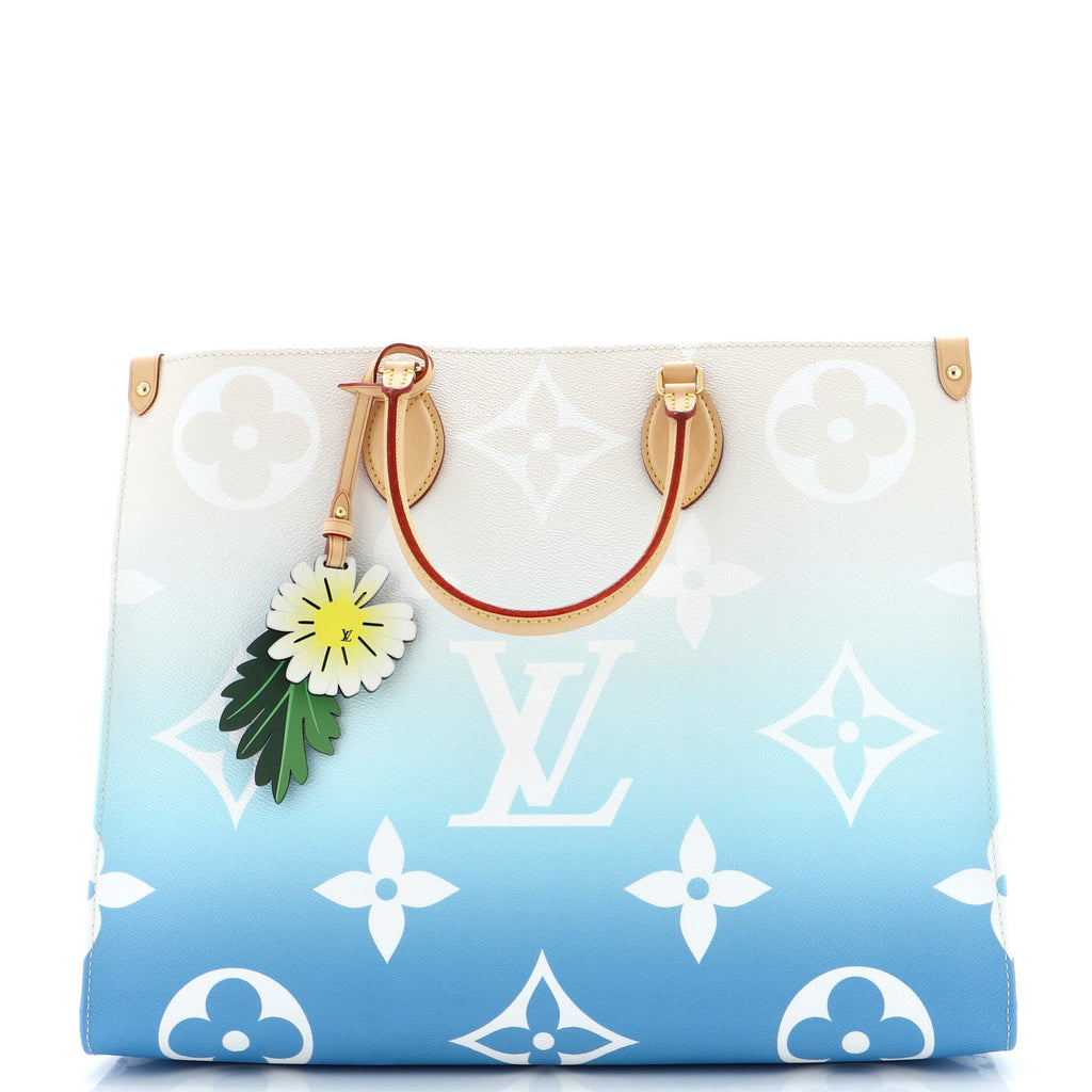 Louis Vuitton, Bags, Louis Vuitton By Pool Onthego Tote Blue On The Go  Bag Only Giant Monogram