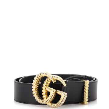 Gucci Torchon GG Marmont Belt Leather Wide