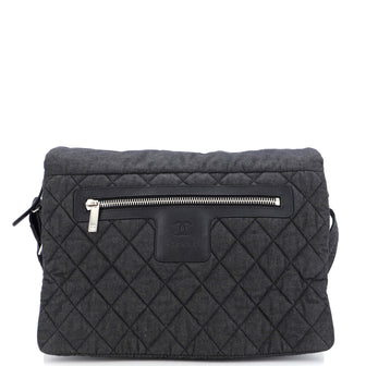 Chanel Coco Cocoon Messenger Bag Quilted Denim Large
