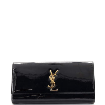 Saint Laurent Classic Monogram Clutch Patent Long