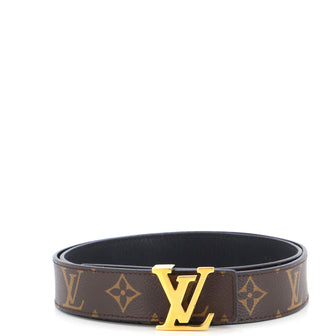Louis Vuitton Initiales reversible belt Monogram and black with