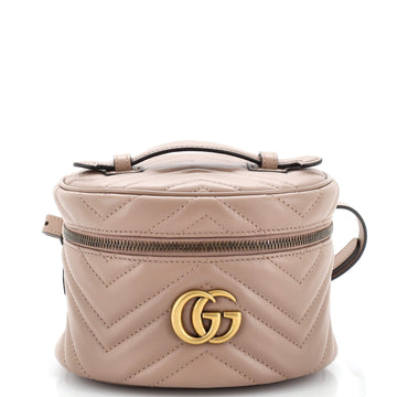 Gucci GG Marmont Vanity Backpack Matelasse Leather Mini