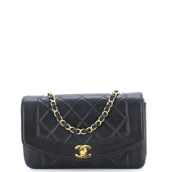 Chanel Vintage Diana Flap Bag Quilted Lambskin Small