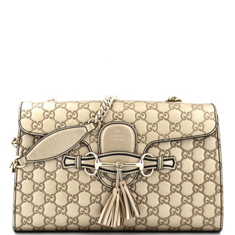 Gucci Emily Chain Flap Bag Leather Medium