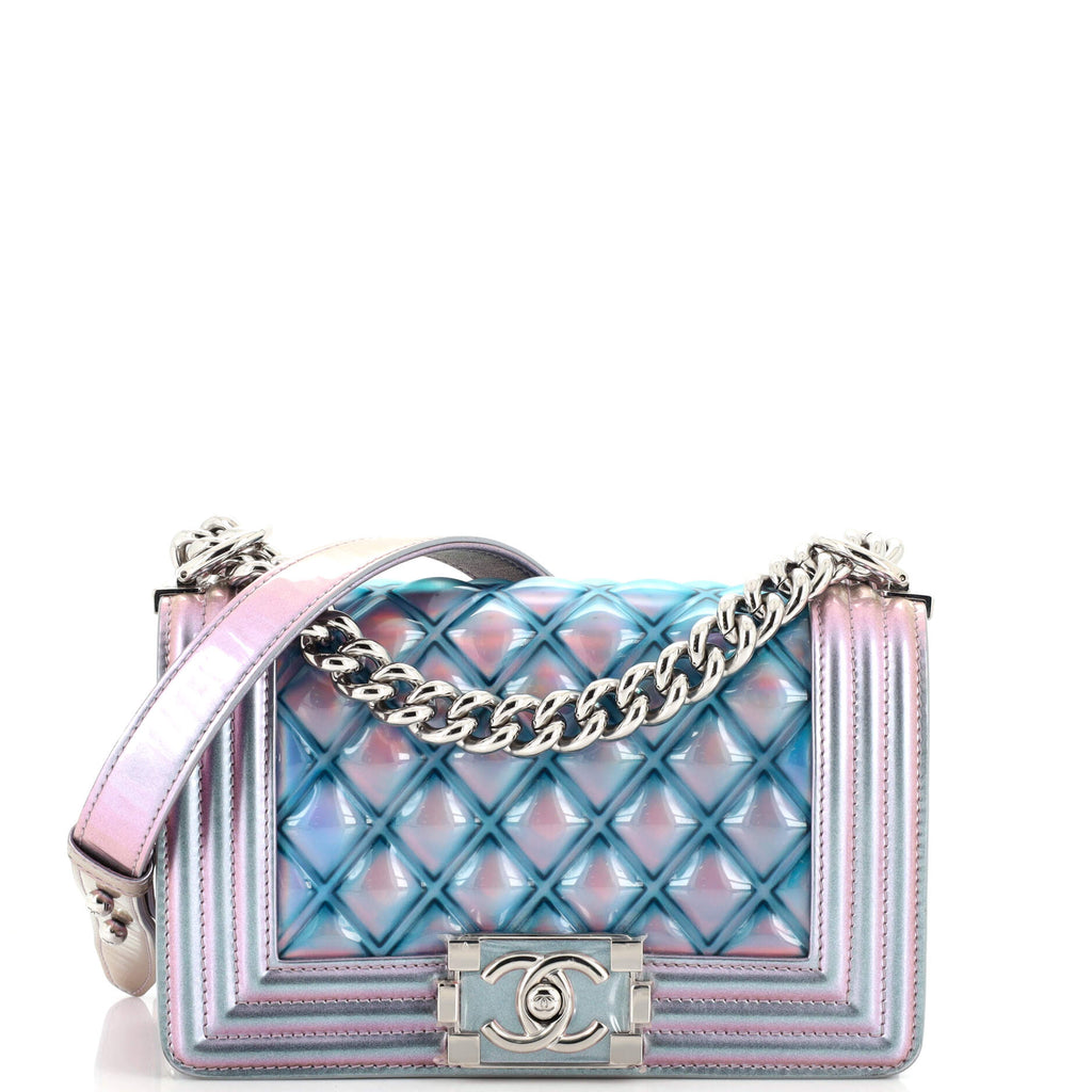 Chanel Boy Flap Bag Quilted Holographic PVC Small Multicolor