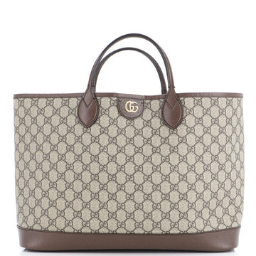 Gucci Ophidia Tote GG Coated Canvas with Leather Large