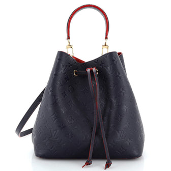 Louis Vuitton NeoNoe Handbag Monogram Empreinte Leather mm Blue