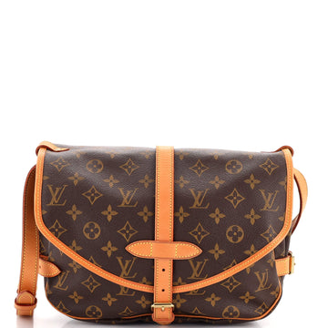 Louis Vuitton Saumur Handbag Monogram Canvas 30
