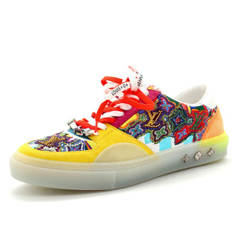 Louis Vuitton Men's LV Ollie Sneakers Limited Edition Psychedelic Monogram Canvas with Beads and Leather