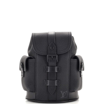 Louis Vuitton Christopher Sling Bag Taurillon Leather Xs Black