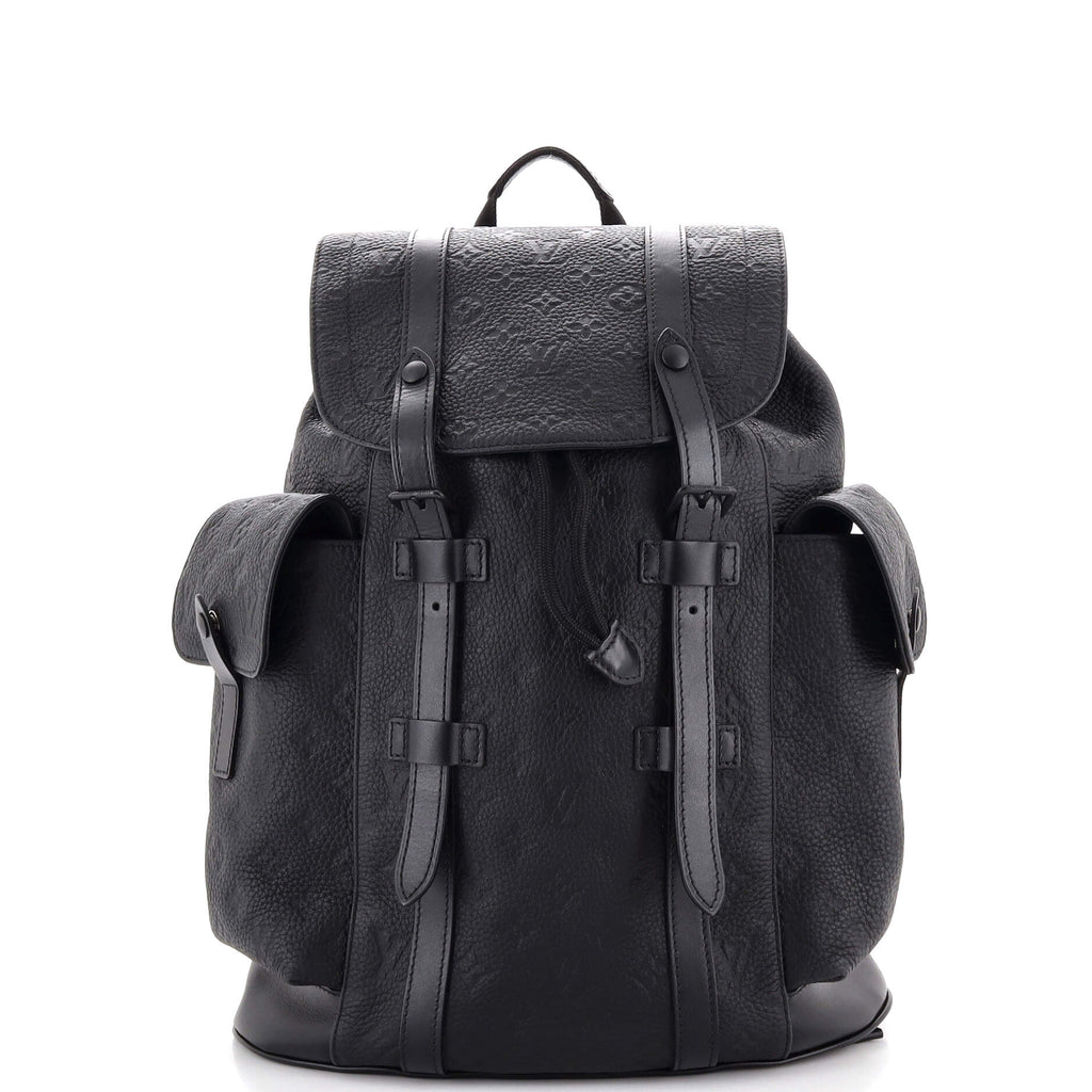 Louis Vuitton Christopher Backpack Monogram Taurillon Leather PM Black  23164667