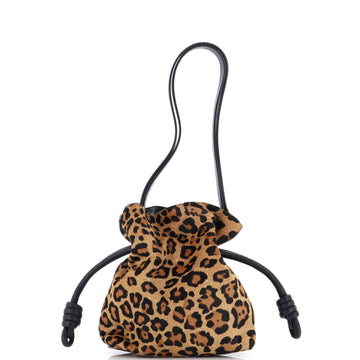 Loewe Flamenco Knot Bag Printed Pony Hair Small