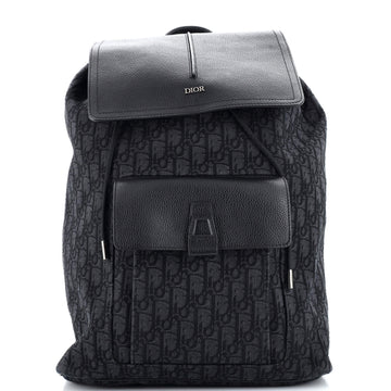 Christian Dior Motion Backpack Oblique Canvas with Leather Medium