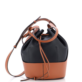 LOEWE brown Small Leather Balloon Bucket Bag