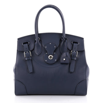 Ralph Lauren Collection Soft Ricky Handbag Leather 33 Blue 2316501