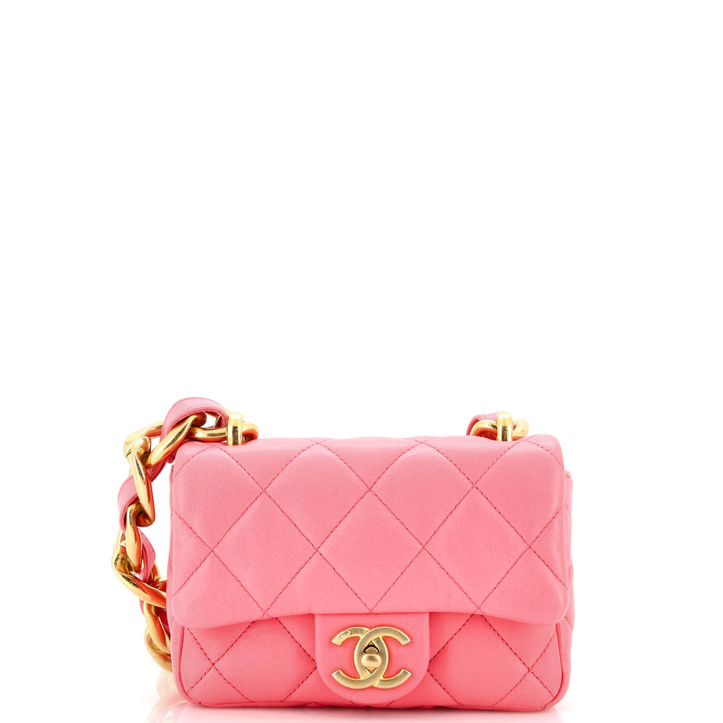 Chanel Rose Quilted Lambskin CC Funky Town Large Flap Bag
