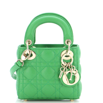 Christian Dior Lady Dior Bag Cannage Quilt Lambskin Micro
