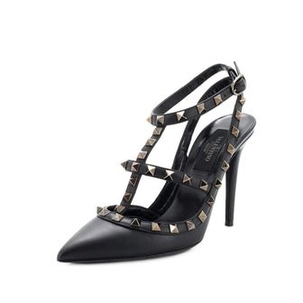 Valentino Garavani Women's Rockstud Ankle Strap Pumps Leather 100