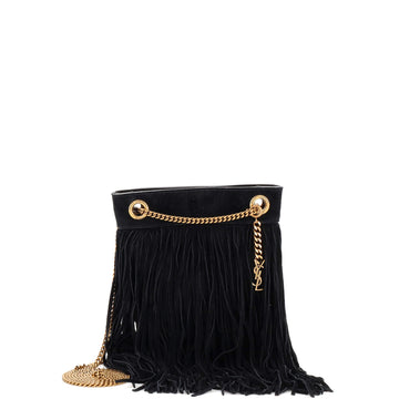 Saint Laurent Grace Fringe Hobo Suede Small
