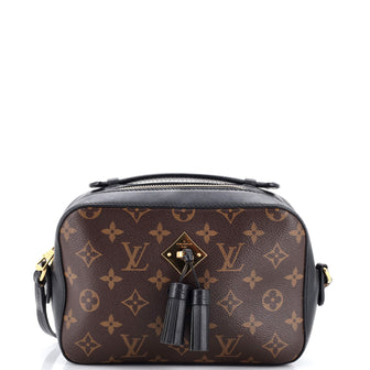 Louis Vuitton Saintonge Handbag Monogram Canvas with Leather Black